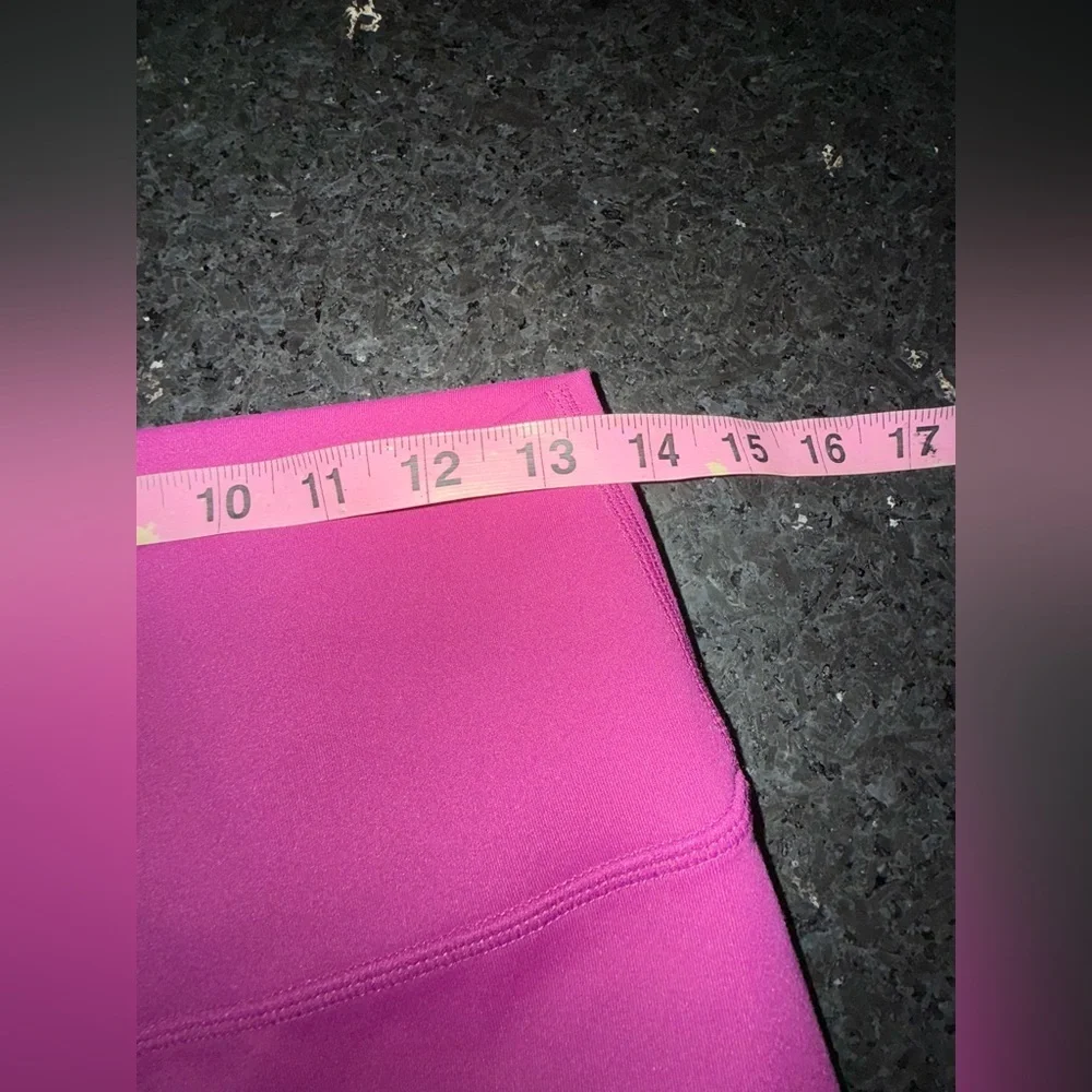 UEC FABLETICS POWERHOLD RASPBERRY PINK PURPLE HIGH RISE LEGGINGS SHEER DETAIL L